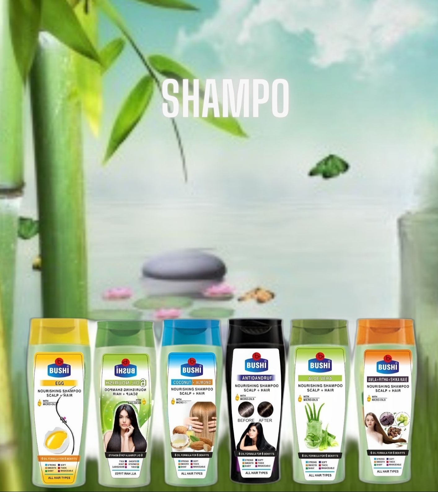 b.Bushi shampoo 200 ml.